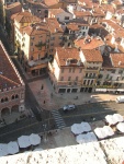 Verona vista dalla torre dei Lamberti: piazza delle Erbe