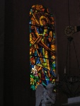 Vetrata della chiesa di della citta' alta di Calvi