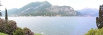 Panorama del lago da villa Melzi a Bellagio