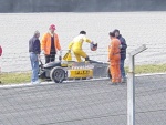 Formula Junior: recupero di un mezzo al termine della gara