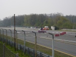 Vetture Formula d'epoca in una chicane